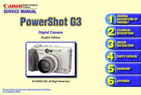 Canon powershot g3 digital camera service repair manual. - Download gratuito manuale di riparazione trattore internazionale.