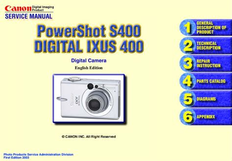 Canon powershot s400 digital ixus 400 service repair manual. - Manual shop polaris explorer 300 1996.