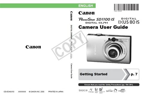 Canon powershot sd1100 is manual en espanol. - Er is alles in de wereld.