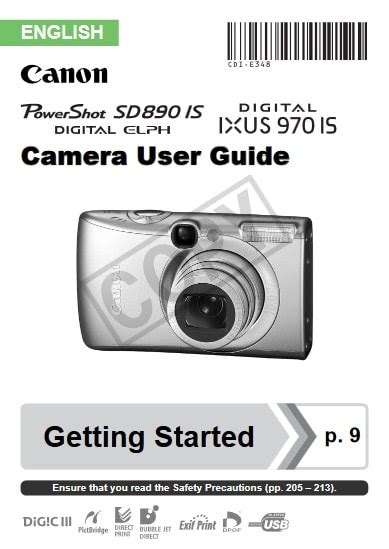 Canon powershot sd890 is user manual. - Compendio de legislación registral & notarial.