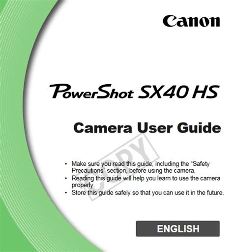 Canon powershot sx40 hs owners manual. - Salud de los adultos en las américas..
