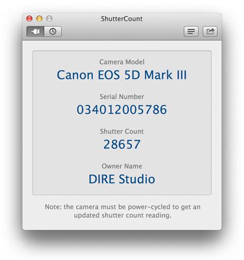 Canon shutter count windows.  The app sells for &euro;2. 1 are supported.  ...