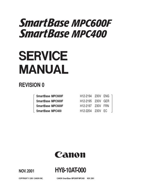 Canon smartbase mpc400 and mpc600f printer service manual. - 1985 1986 honda fourtrax 125 service manual trx125.