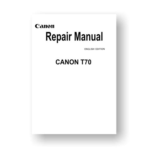 Canon t70 t 70 camera service repair manual. - Formazione e gestione della politica della cultura nello stato federale e in quello regionale..