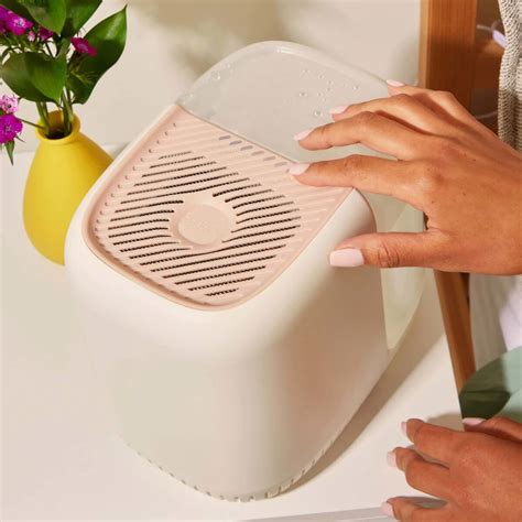 Canopy humidifier. Specs. Includes Canopy Humidifier, Canopy Filter and Little Dreams Aroma Kit (2 Aromas, 2 Aroma Pucks) 10” x 7” x 8.5”. 3 lbs. Hydrates rooms up to 500 square feet. Dishwasher safe. 2.5 liter tank, up to 36 hours of running time. Sensors maintain optimal moisture day and night. USB-C power cord included. 