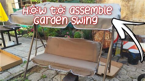 Canopy swing instructions.  Install (10) screws through hem for strength.  A step by step inst...