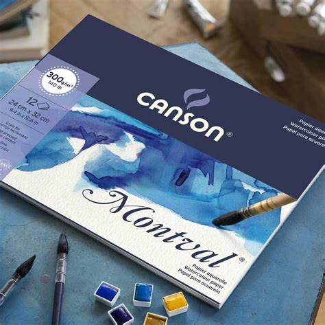 Canson Artist Series Montval Watercolor Paper, Fold Over Block, 6x9 inches,  15 Sheets (140lb/300g) - Artist Paper for Adults and Students 