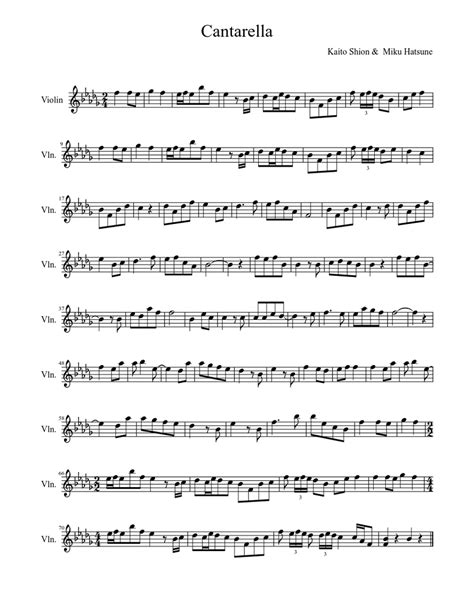 Cantarella Sheet music for Violin (Solo) Musescore.com