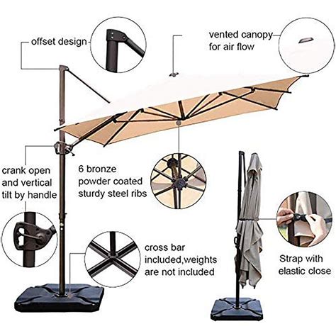 Cantilever umbrella patio umbrella crank parts. 6 Aug 2021 ... Stand: The base of the stand comes in two parts. Which are attached with screws and a connector. Crank Lift: The crank lift is easy to insert ... 