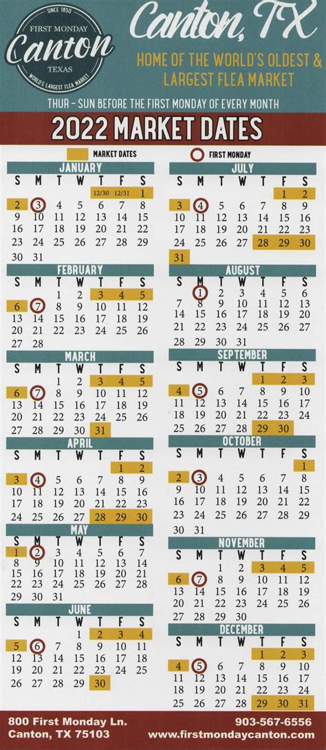 Canton Trade Days Calendar 2022