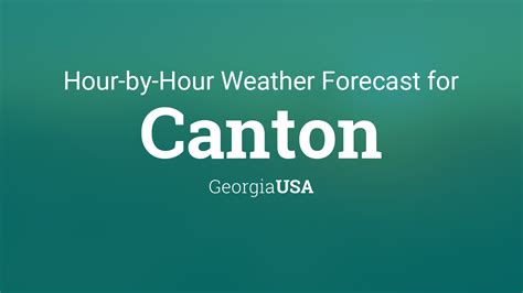 Canton ga hourly weather. Canton Weather Forecasts. Weather Underground provides local & long-range weather forecasts, weatherreports, maps & tropical weather conditions for the Canton area. 