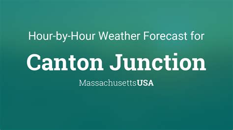 Canton ma weather hourly. Hourly Forecast for Today, Wednesday 08/30. A few clouds. Low 59F. Winds NW at 10 to 15 mph. Partly cloudy skies. High around 75F. Winds N at 10 to 15 mph. 