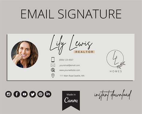Canva Email Signature Templates