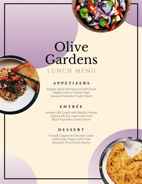 Canva Menu Template