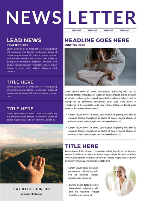 Canva Newsletter Template Free