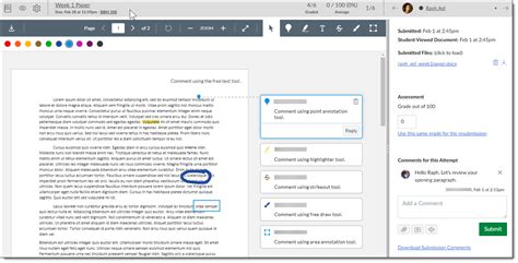Canvas assignment comments. Gives teacher Learn how to see and reply to...