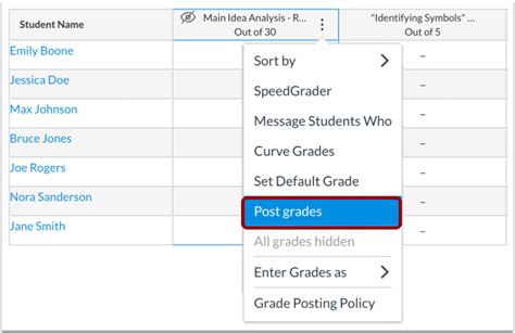 Canvas hide grades by default.  Best practice suggests that instructors should...