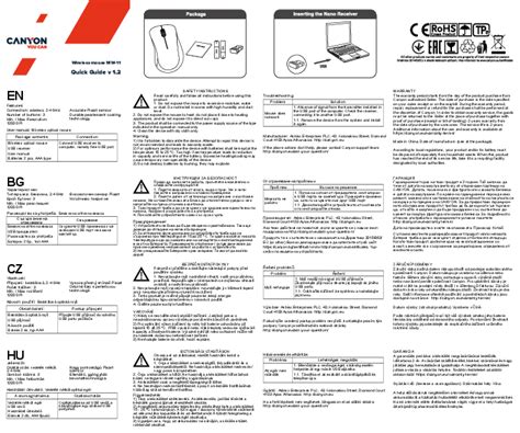 Canyon Wireless Mouse Instruction Manual - Manuals+