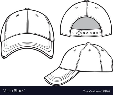 Cap Template Royalty Free Vector Image Vectorstock