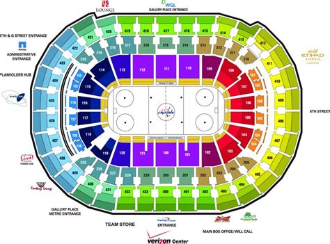 The Capital One Arena seating chart is easy to navigat