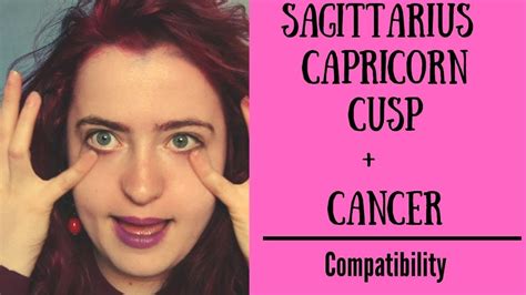 Cap sag cusp. A Sagittarius man will happily support a Capricorn woman in her career goals. He will not make many demands on her or be jealous of her career. In turn, a Capricorn woman will not begrudge a Sagittarius man his adventures while she is at work. They could run into some difficulty, however, over housework and chores. 