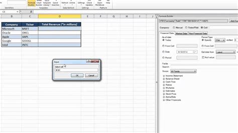 CapIQ Excel PlugIn Formula Builder Basics