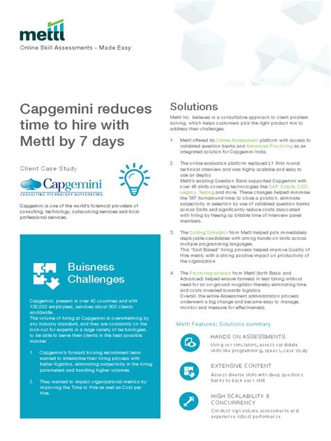 Capgemini case study solution.  To test and validate the models, ArcelorMittal and Cap...