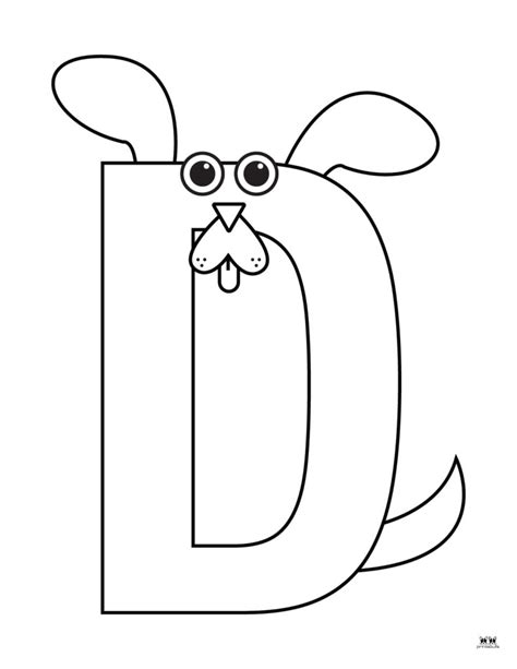 Capital Letter D Coloring Page Get Coloring Pages
