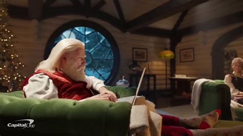 Capital one commercial with john travolta. But there's a good shout that the top ad of the season was surprisingly for financial services, as John Travolta channelled his breakthrough role in Saturday Night Fever, but as Santa Claus for the Capital One Quicksilver credit card.. John Travolta reprises his Saturday Night Fever strut as Santa in new Christmas advert 