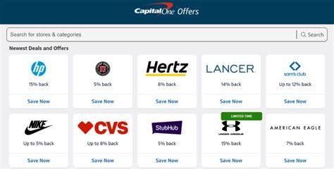 Capital one deals. Get $0.05/gal off gas and $0.10/gal off diesel for 1 year. 5% OFF. Take 5% off sitewide. 50% OFF. 50% off Nextiva business phone solutions. 25% OFF. Save on easy, fast and affordable tax filings for your business. UP TO 25% OFF. Take up to 25% off a … 