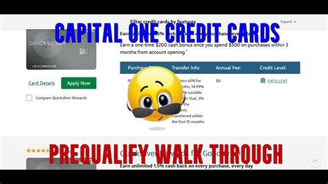 Capital one pre qualify credit card. Cash Advance APR: 29.99% variable. Cash Advance Fee: Either $5 or 5% of the amount of each cash advance, whichever is greater. Transfer Fee: 3% fee on the amounts transferred within the first 15 months; 4% on the … 
