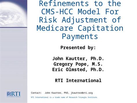 Capitated Model CMS - Centers for Medicare