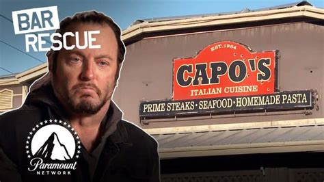 Capo's bar rescue. Capo's appeared on Bar Rescue. https://www.realitytvrevisited.com/2021/06/bar-rescue-capos-restaurant-and-speakeasy.html Click to read what happened next and if the ... 