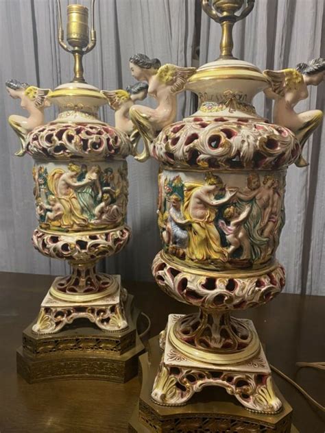 An exceptional pair of Italian 19th century Louis XVI st. Capo di Monte porcelain urns. Each urn is. Category Antique 19th Century Italian Louis XVI Urns ... Vintage Victorian Italian Capodimonte Porcelain Table Lamp with Shade This beautiful antique. ... The average selling price for a piece of capodimonte Italy porcelain at 1stDibs is $1,503, ....