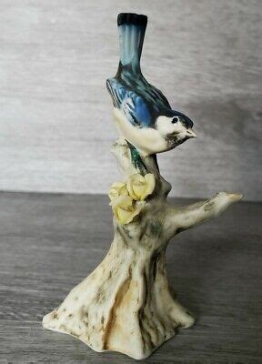 Capodimonte v. Bindi porcelain figurine 2 birds bird blue …