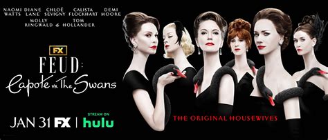 Feud: Capote vs Swans will air on FX on Jan 31. FX is available on cable or on cable subscription plans including Directv Stream, Philo TV, Fubo TV and Sling TV. Episodes will also be available on ....