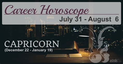 Capricorn Horoscope Career This Week