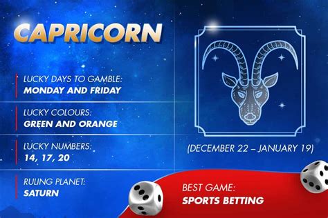 Professional gambling horoscope for ♑ Capricorn this week - from October 2nd to 8th. Find out if you are lucky or not in gambling today - October 7th, 2023! Online casinos. 