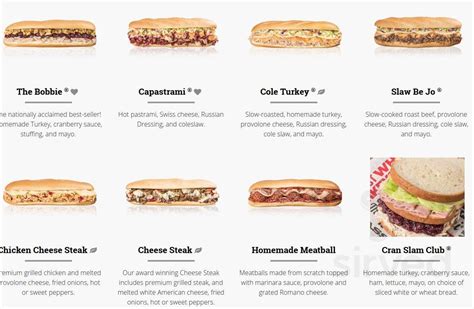 Calories and other nutrition information for Imported Ham from Capriotti's Sandwich Shop