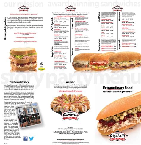 Every meatball bar comes standard with sliced provolone, Romano cheese in a Capriotti’s shaker and baked rolls. Feeds 14-16 people. We request 24 hours notice for all meatball bar orders. For large orders, please call the shop. $124.99 8640-9720 Cals..