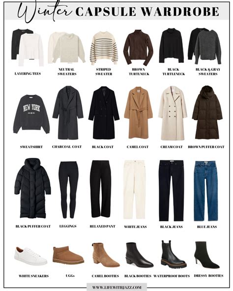 Capsule wardrobe 2023. Pick your poison and start your winter capsule wardrobe off with a bang. Shop Vogue ’s guide to the best puffer jackets here. SHOP NOW: Stand Studio black Tracy down jacket, $324 (originally ... 