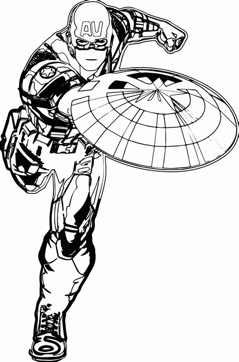 Captain America Coloring Pages Printable
