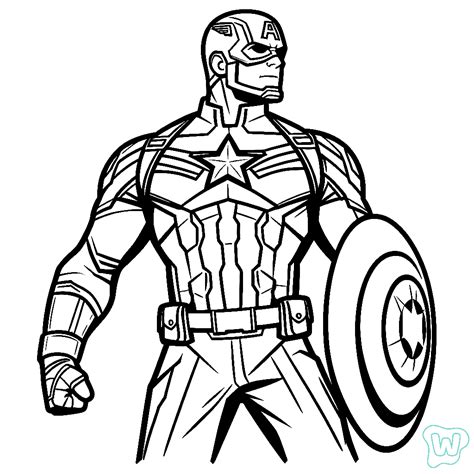 Captain America Coloring Shee