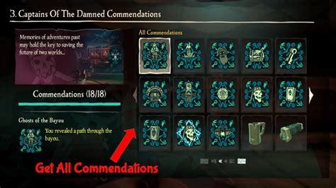 Legendary Commendation: Complete all commendations for 'Captains of the Damned'. Unlocks the .... 