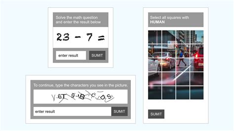Captcha test.  Beat 48 weird human tests with click-only challenges.  Sample Form with ReCAPT...