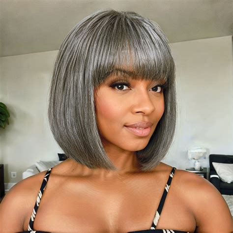 Captivating Salt and Pepper Wigs with Bangs: Elevate Your Style and Confidence