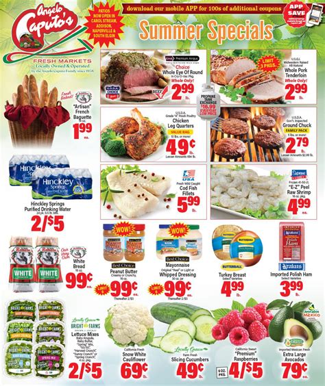 Caputo ad. Specialties: At Angelo Caputo's Fresh Markets, we specialize in fresh produce. Our produce buyers go to the produce market every morning at 4 am to search for the freshest possible product and the best possible price every single day, the same way Angelo Caputo used to buy produce when he started our company in 1958! We also … 