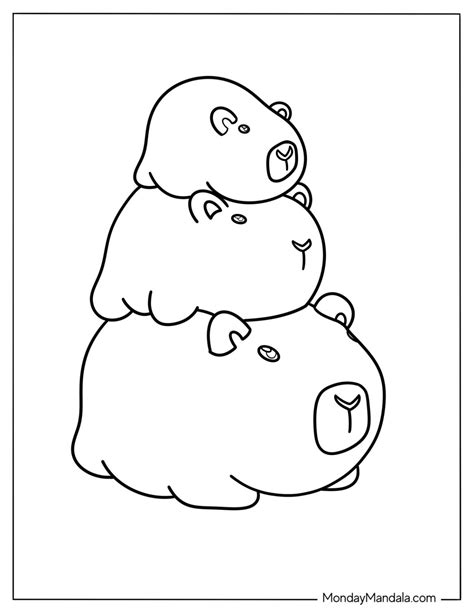 Capybara Coloring