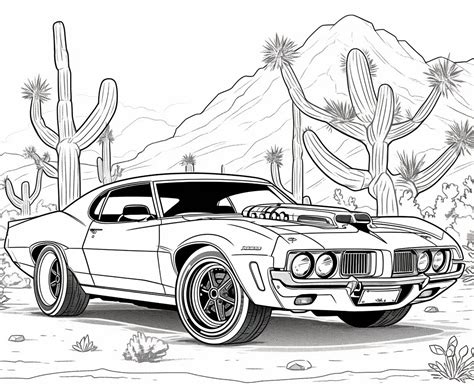 Car Adult Coloring Book