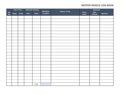 Car Log Book Templates 2+ Free Printable Excel & Word Templates Book template, Word template